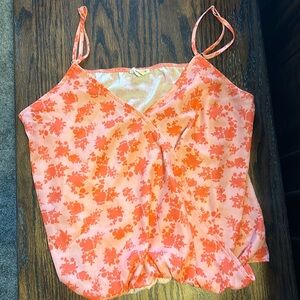 Peach Love Ruched Tank Large